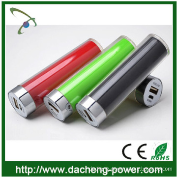 hotly selling 2600 mah lipstick power bank lipstick for phone mp3